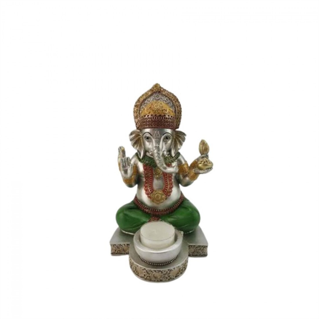 20cm Ganesh Statue With Tea Light Holder
