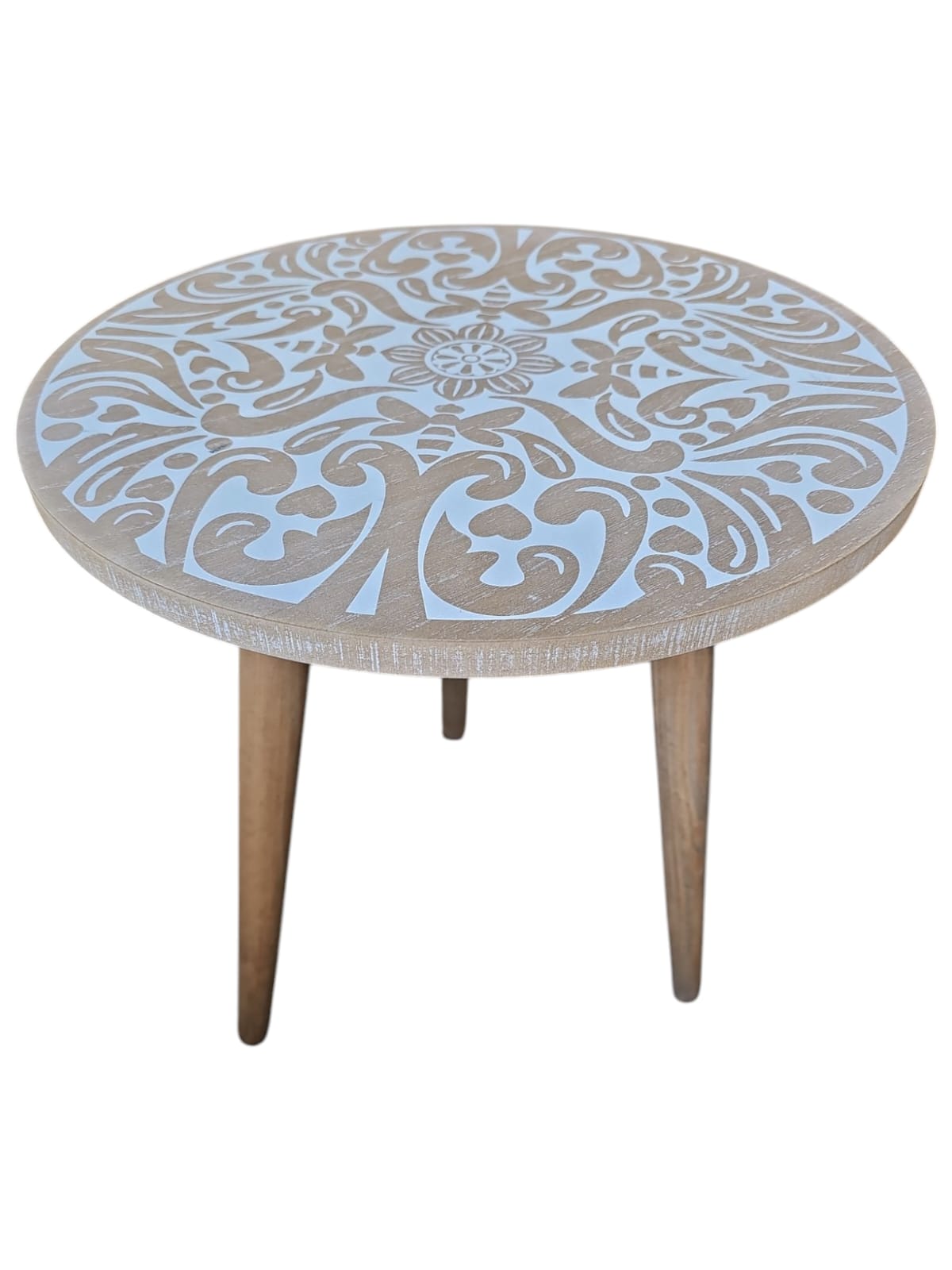 39.5cm x 44cm  Round Wooden Display Table