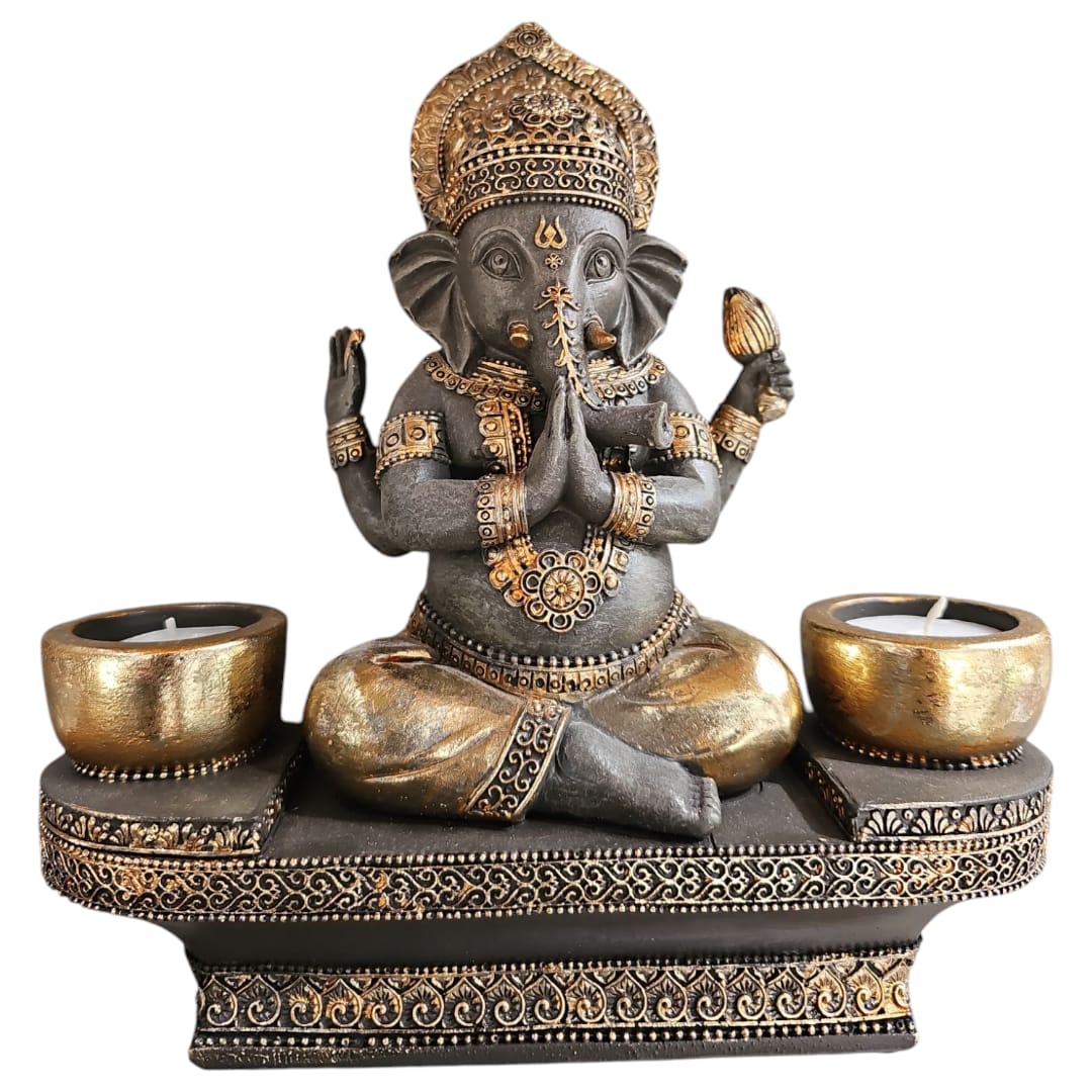 23.5cm Resin Ganesh Candle Holder