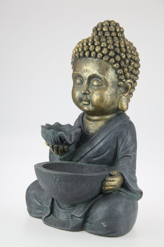 51cm Buddha Fountain W/light Up Bowl