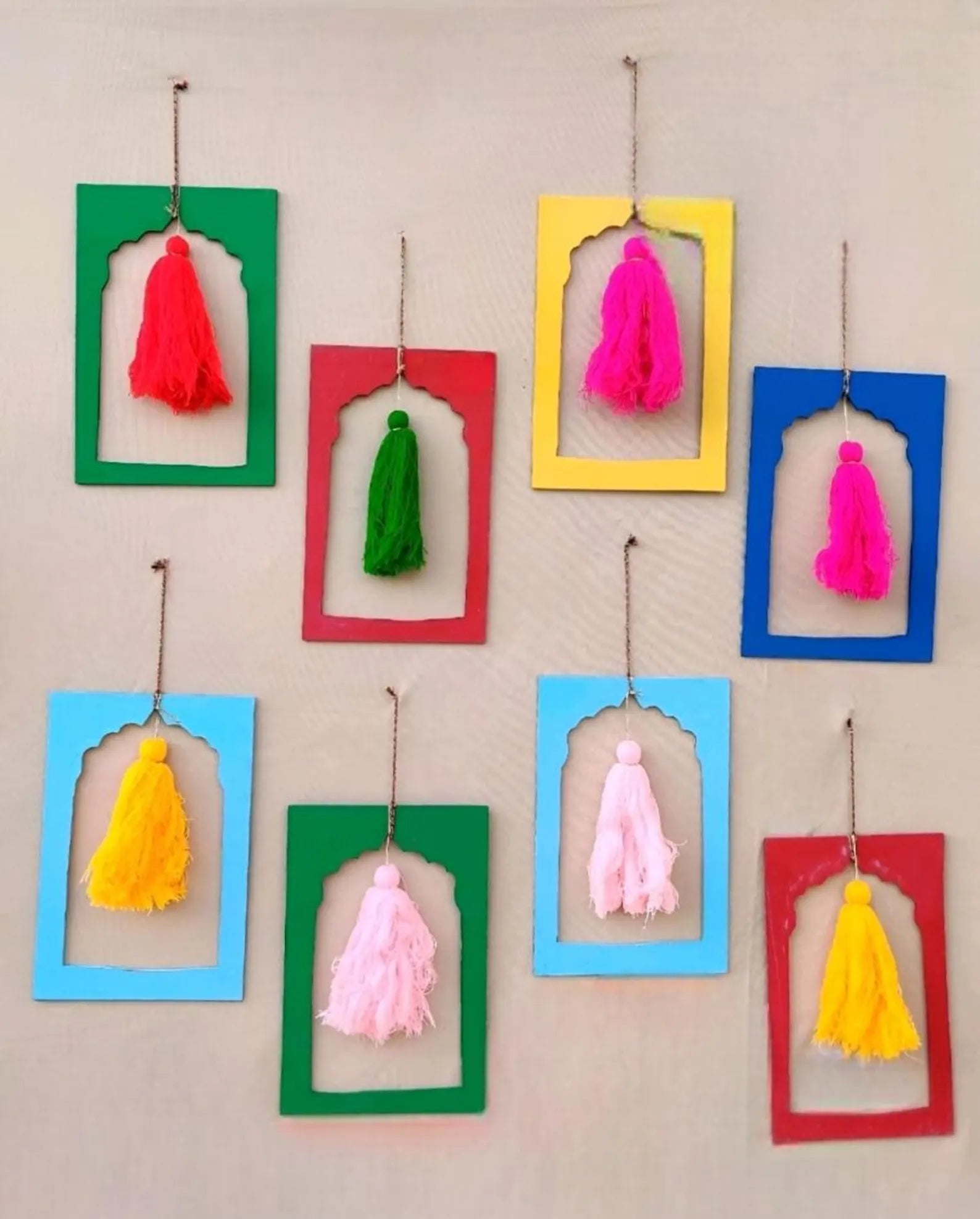 Diwali Decoration 12pcs Frame Style Tassels hangings Event Decor