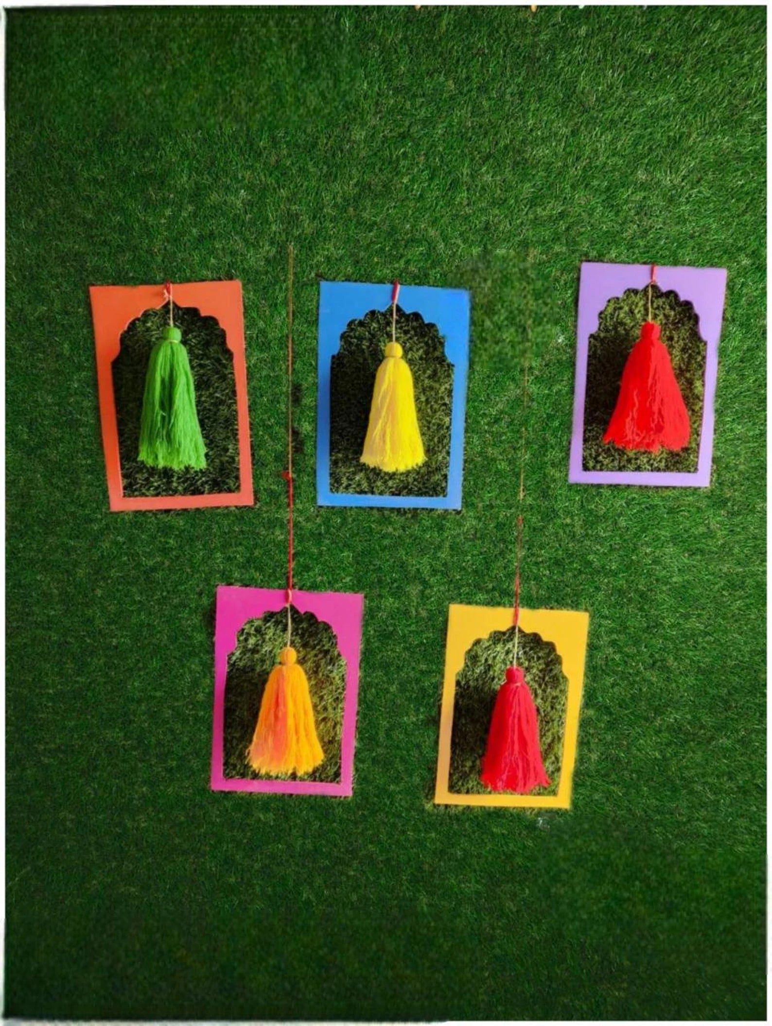 Diwali Decoration 12pcs Frame Style Tassels hangings Event Decor