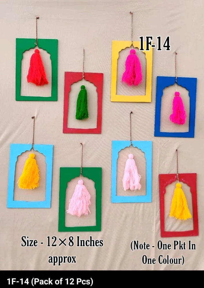 Diwali Decoration 12pcs Frame Style Tassels hangings Event Decor