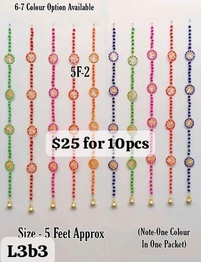 Wall Hanging Latkan with Rings 10PCS for Diwali, Ganesh Chaturthi and Janmashtami