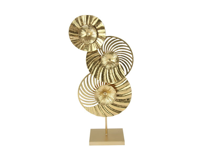 Gold Swirl Tall Art Piece – 55x23cm