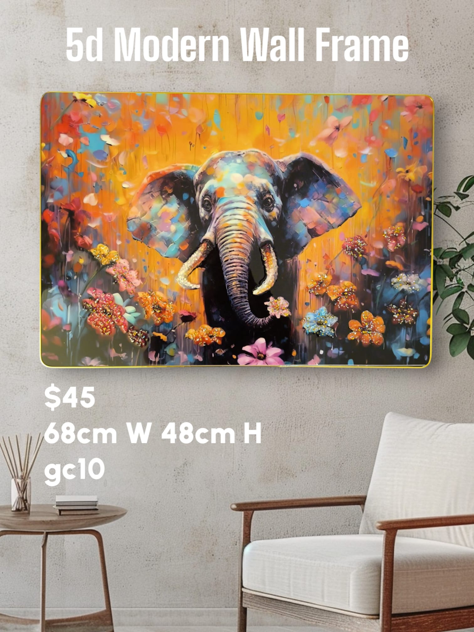 Elephant Wall Painting