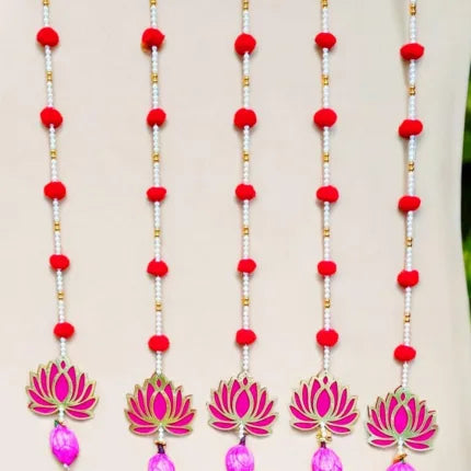 Diwali Decoration Lotus Hanging Strings for for Home Decoration, Temple, Diwali